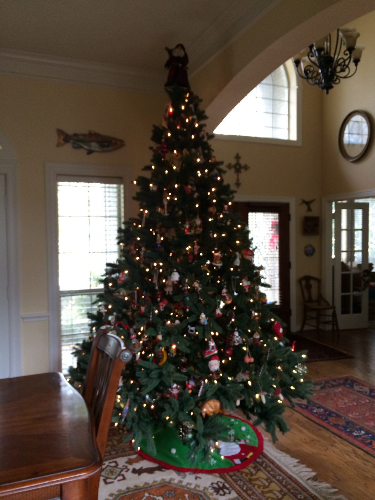 re-framing Christmas.  chapter 2.  got that tree up.  it’s a whuppin’