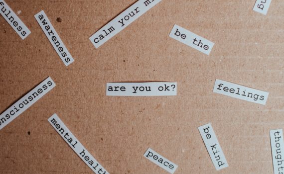 label cut out papers on the cardboard